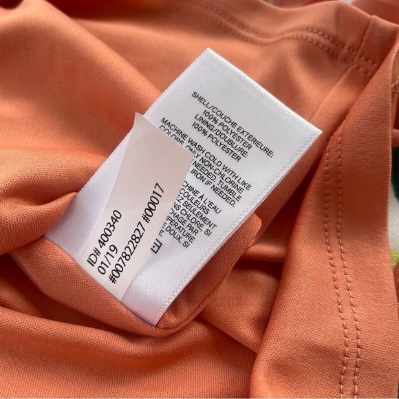 Express Orange Tropical Floral Summer Halter Top Mini Length Dress Size Medium - Picture 10 of 13